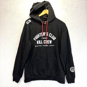 Kill Crew Fighters Club Hoodie Mens XL Black Pullover Porrada Series Graphic